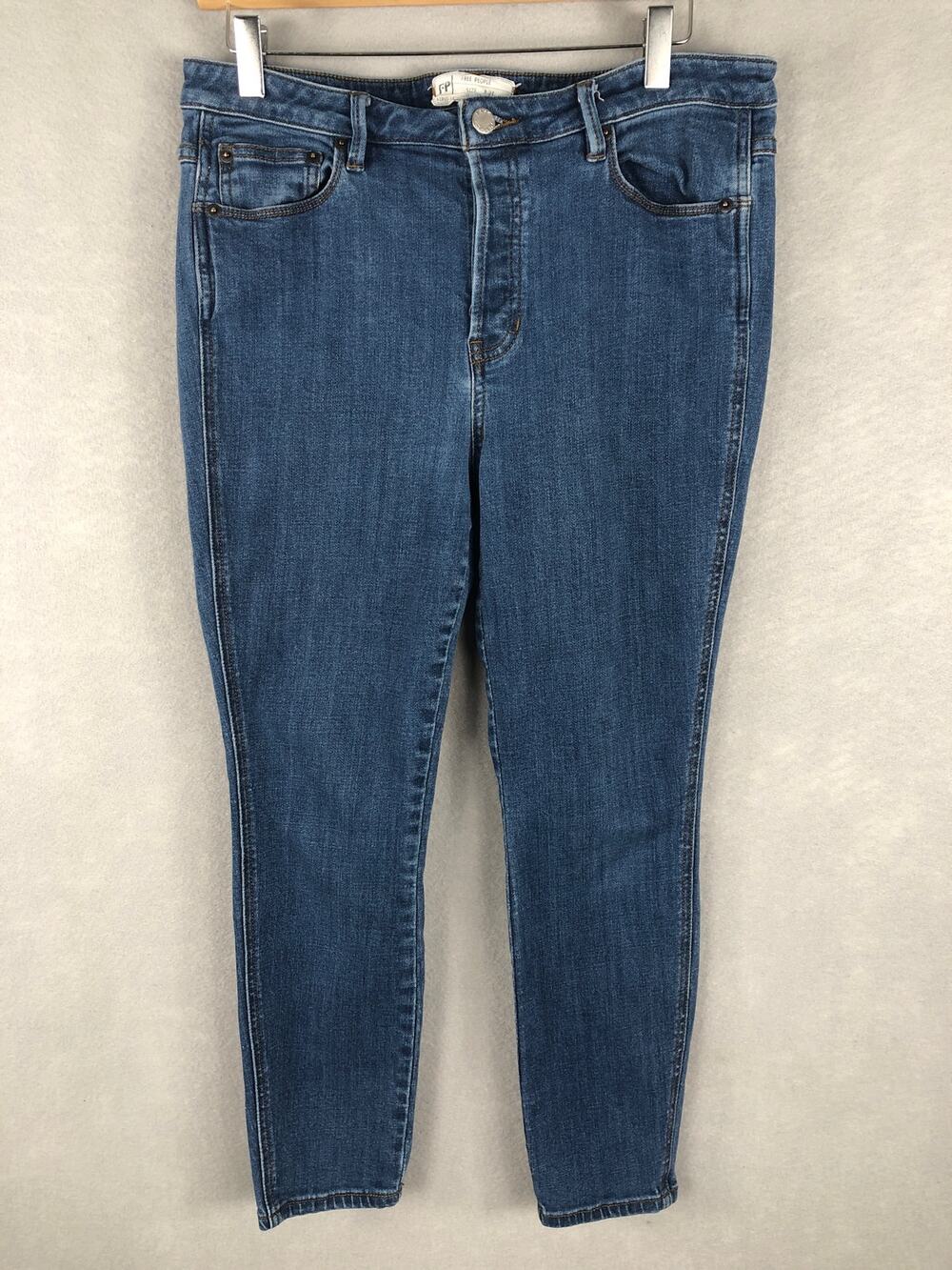 Free People Button Fly Jeans High Rise Skinny Women's Size 31